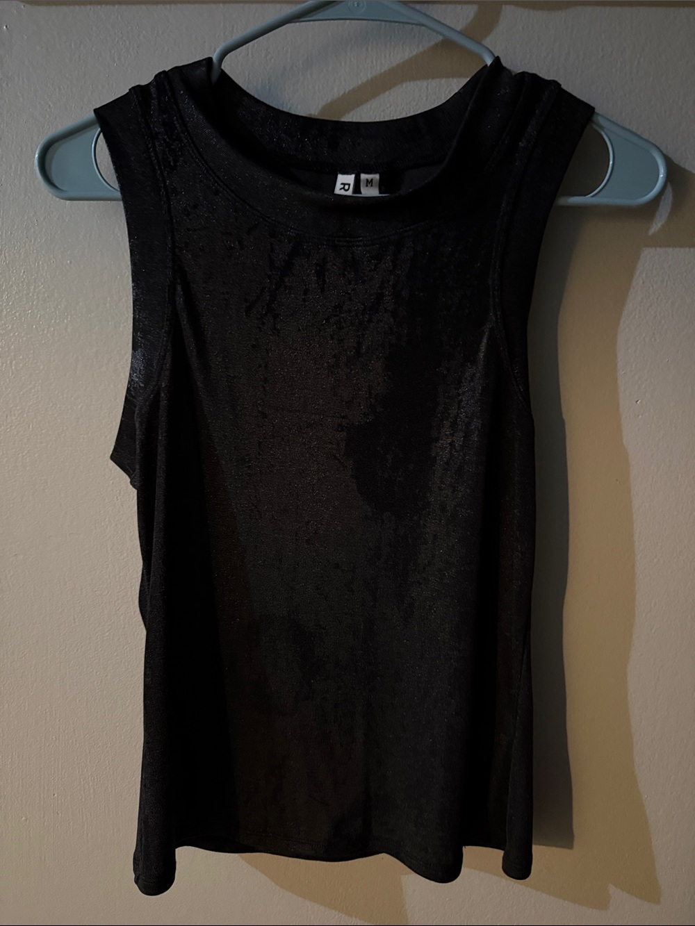 Black Sleeveless Medium Tank Top